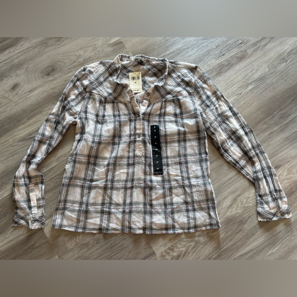 LUCKY BRAND SHEER PLAID